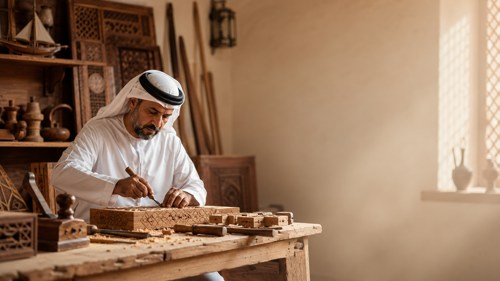 تفاصيل الخشب المستخدم في الحرفة